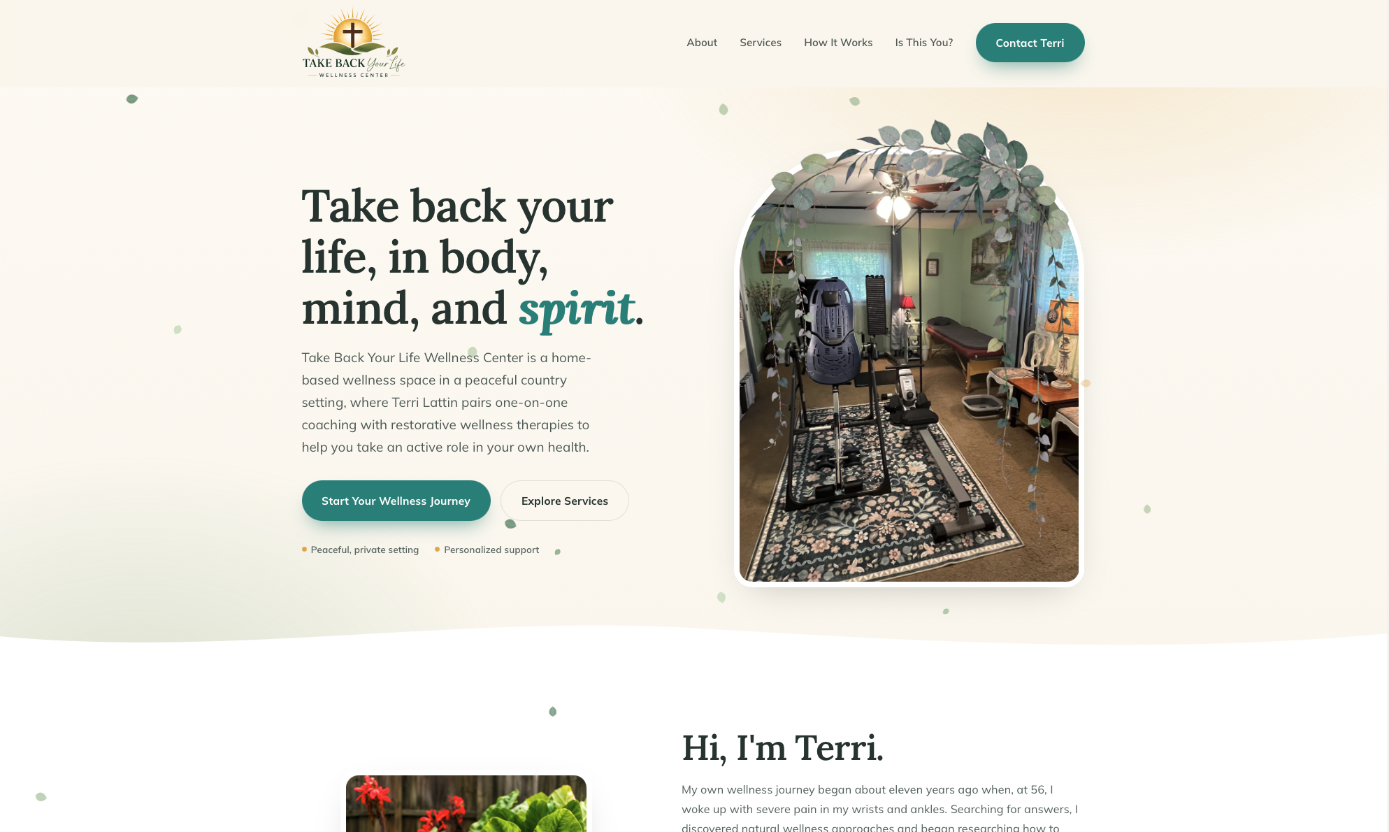 Take Back Your Life Wellness website